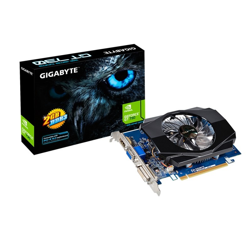 Placa Video GIGABYTE GeForce GT 730 2GB DDR3 64 Bit HDMI PC Garage