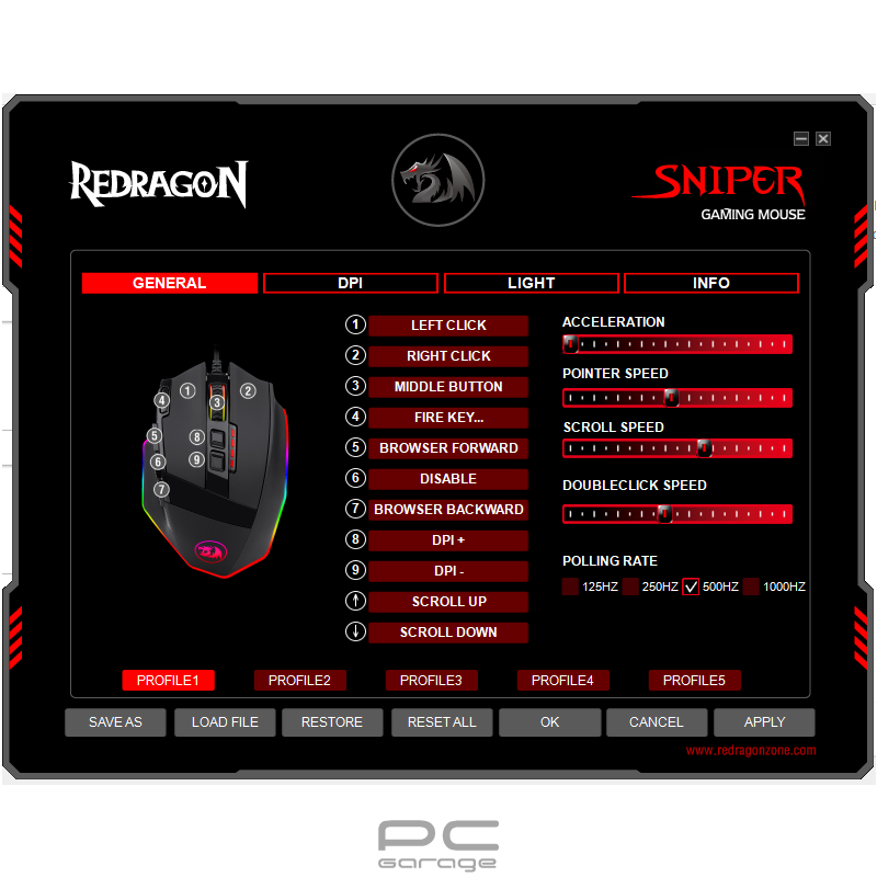 Mouse Gaming Redragon Sniper Pro RGB Wireless - PC Garage
