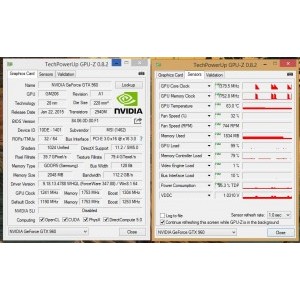 frecventa boost de 1380MHz obtinuta  in profilul OC al aplicatiei MSI gaming