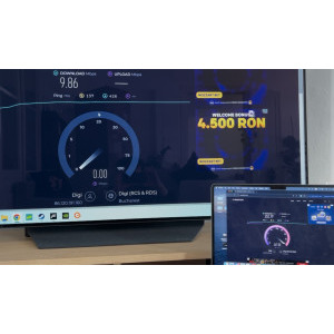 Viteze pe retea de 5ghz la 1m de router.