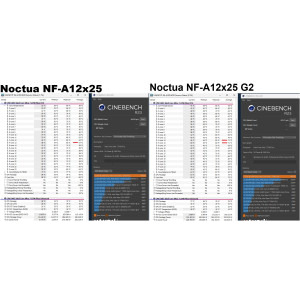 Comparatie temperaturi NF-A12x25 G1 vs G2 in CB23