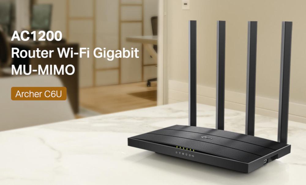 Router wireless TP-LINK Gigabit Archer C6U Dual-Band WiFi 5 - PC Garage