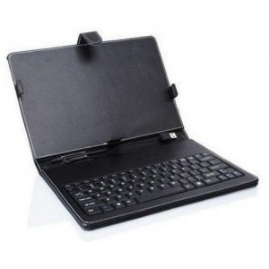 InfoTouch Husa protectie cu tastatura negru pentru tablete 7 inch, universala, microUSB