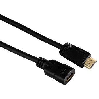 Cablu video Hama HDMI Male - HDMI Female, v1.4, 3m, Ethernet, negru