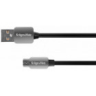 Cablu de date / adaptor Kruger&Matz USB Male la microUSB Male, 1 m, Black