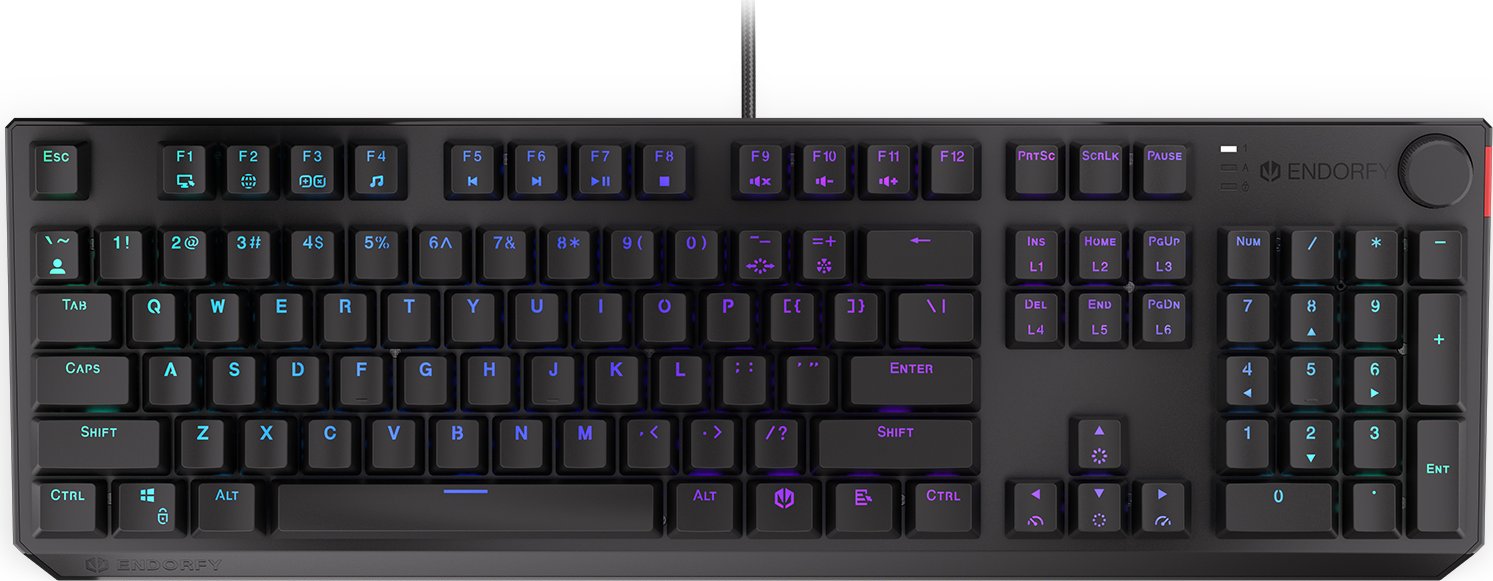 Tastatura Gaming ENDORFY Thock RGB PBT Kailh Red Switch Mecanica