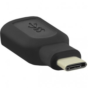 Qoltec 1x USB Tip-C Male - USB 3.0 Female, Black