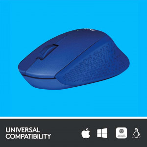 Logitech M330 Silent Plus, Wireless, Blue