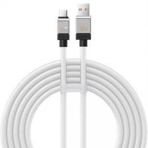 Baseus Coolplay, USB Male la USB-C Male, 100W, 2 m, White