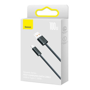 Baseus Dynamic, USB Male la USB-C Male, 100W, 2 m, Grey