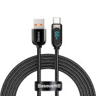 Cablu de date / adaptor Baseus Display, USB Male la USB-C Male, 66W, 2 m, Black