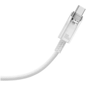 Baseus Explorer, USB Male la USB-C Male, 100W, 1 m, White