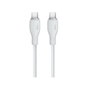 Baseus Pudding, USB-C Male la USB-C Male, 100W, 2 m, White