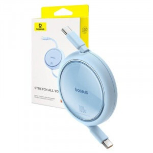 Baseus Free2Pull Mini, USB-C Male la USB-C Male, 1 m, 60W, Blue