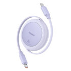 Cablu de date / adaptor Baseus Free2Pull Mini, USB-C Male la USB-C Male, 1 m, 60W, Purple