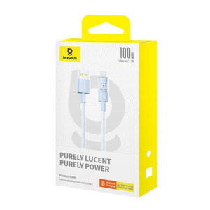 Baseus Gem, USB Male la USB-C Male, 100W, 1 m, Blue