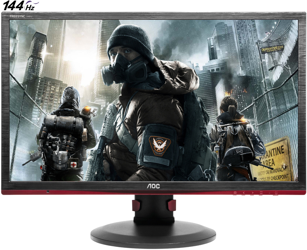Monitor LED AOC Gaming G2460PF 24 inch 1ms Black-Red FreeSync 144Hz