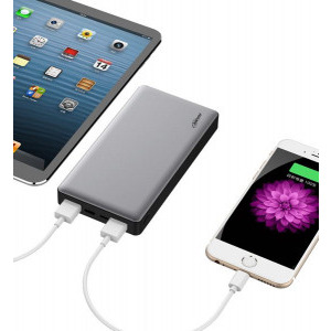 Hame P51D, 15000 mAh, 2x USB, 1x USB-C, 1x microUSB, cu tehnologia Quick Charge 3.0, Black - Grey