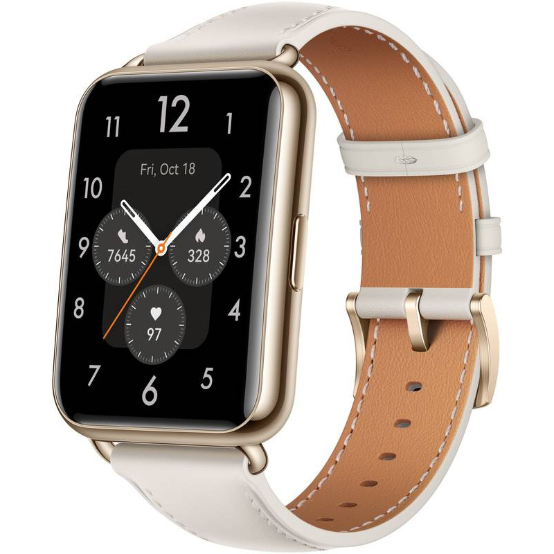 SmartWatch Huawei WATCH Fit 2, Classic Edition, Leather Strap, Moon ...