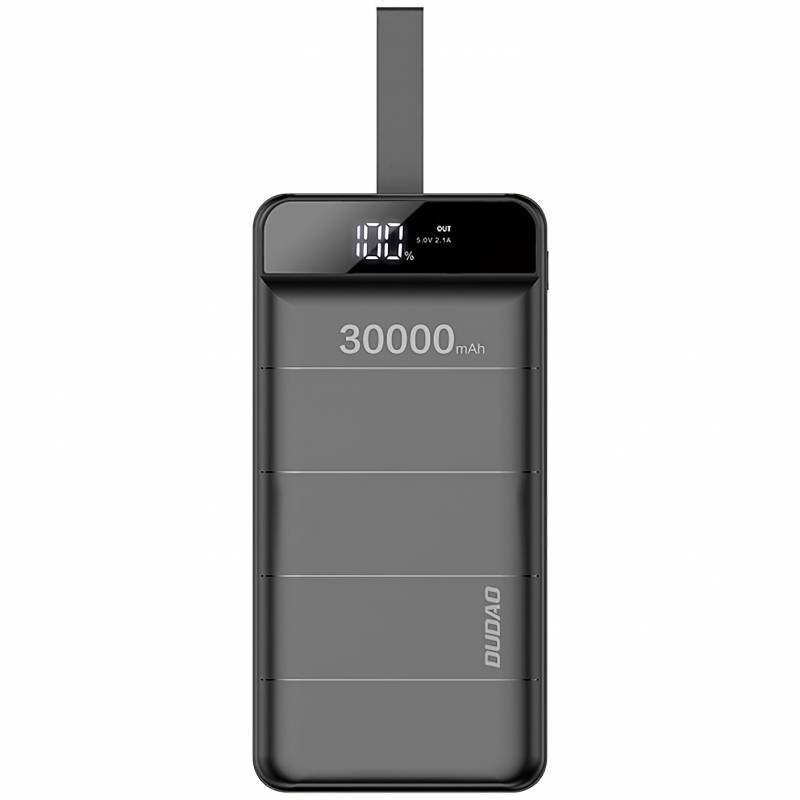 Baterie externa Dudao K8s+, 30000 mAh, 3x USB, 2A, Black