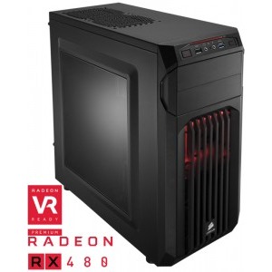 Gaming Red Beast v2, AMD FX-8370 4GHz Vishera, 16GB DDR3, 2TB HDD, RX 480 8GB GDDR5 , 3 ani garantie
