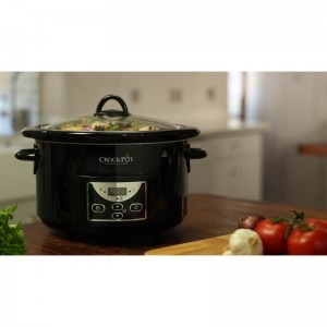 Crock-Pot Slow cooker, control digital, 4.7L, Negru