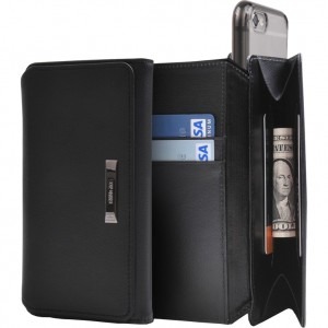 Ringke Husa de protectie tip portofe negru pentru iPhone 6 si 6S + folie protectie Ringke