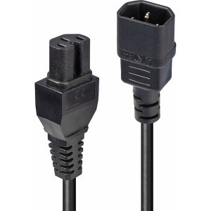 Cablu componente LINDY IEC 320 C14 Male - IEC 320 C15 Female, 2m, negru