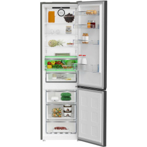Beko B3RCNA404HXBR1, 355 L, Clasa E, No Frost, HarvestFresh, AeroFlow, 203 cm, Dark Inox