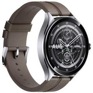 Xiaomi Watch 2 Pro, Bluetooth, Silver Case Brown, Leather Strap