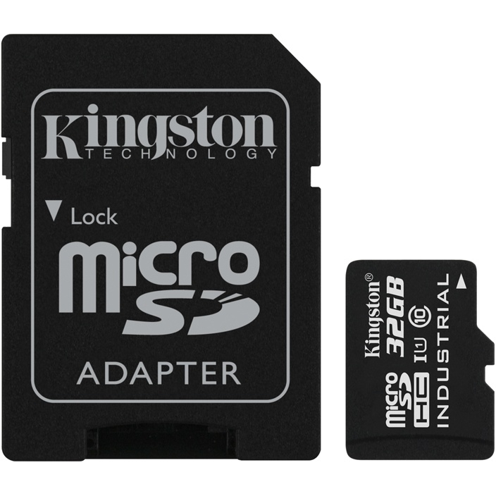 Card memorie Kingston Micro SDHC Industrial 32GB Clasa 10 UHS-I + Asaptor SD