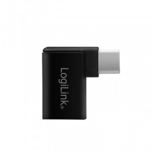 Logilink 1x USB-C Male - 1x USB Female, 90 grade, negru