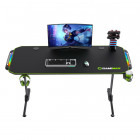 Birou Gaming Gamemax D140 Carbon, Iluminare RGB, Negru