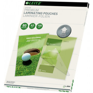 Leitz Laminator UDT Folie pentru laminare la cald, A3, 80 microni, 100buc/Set
