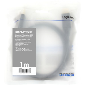 Logilink DisplayPort Male - DisplayPort Male, v1.4, 1m, negru