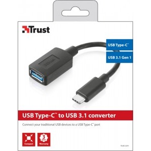 Trust 1x USB 3.1 tip C Male - 1x USB 3.0 Female