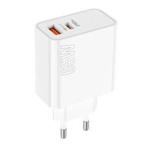 Lamtech 1x USB, 1x USB-C, Quick Charge 65W, White