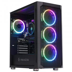 Gaming Raptor5 AMD, AMD Ryzen 5 PRO 5650G 3.9GHz, 16GB DDR4, 500GB SSD, GTX 1660 SUPER 6GB GDDR6, Iluminare RGB