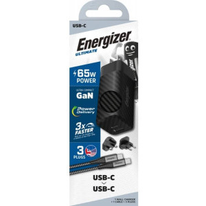 Energizer A65MUC, 1x USB-C, 1x USB, 65W, cablu USB-C (adaptor US, UK, EU)