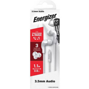 Energizer In-Ear, CIA5WH2, clasic, alb
