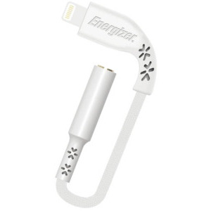 Energizer C41EUJALIAT, adaptor Lightning Male la Jack 3.5 mm Female, 0.1 m, White