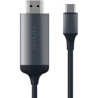 Cablu video Satechi USB-C Male - HDMI v2.0 Male, 1.8m, gri-negru