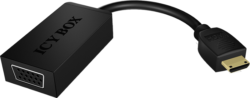 Adaptor Raidsonic IcyBox 1x miniHDMI Male - 1x VGA Female