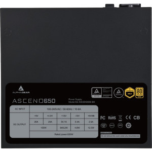 ALPHAGEAR ASCEND, 80+ Gold, Cybenetics Gold, 650W