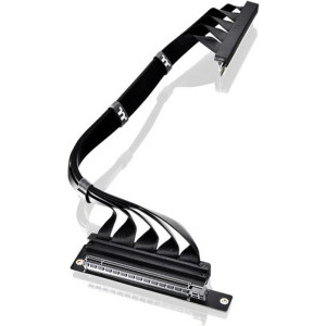 Accesoriu carcasa Thermaltake TT Premium PCI-E 4.0 Extender 400mm cu conector 90 de grade, Black
