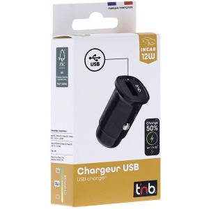 TnB 1x USB, 1A, Black
