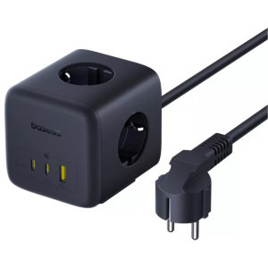 Incarcator retea Baseus EnerFill FA11, 2x USB-C, 1x USB, 3x Schuko, Quick Charge 67 W, Black