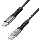 Cablu de date / adaptor Logilink CU0432 USB-C Male la USB-C Male, 100 W, 1 m, Black