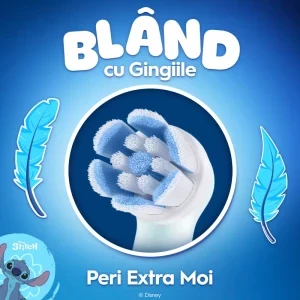 Oral-B Rezerva periuta de dinti electrica iO Kids Disney Stitch Albastru, 4 buc