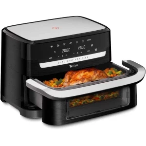 Tefal Friteuza cu aer cald Dual Easy Fry Flex EY9228E0, 2700W, 5.5 L + 3.5L, Negru